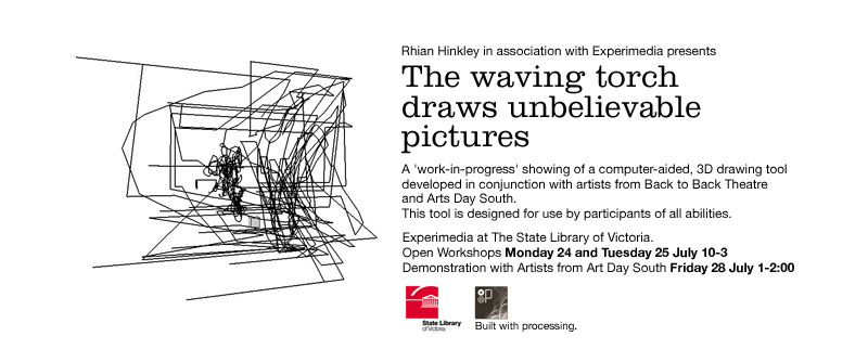 publicity image for a three dimensional drawing tool